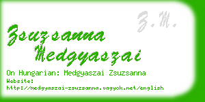 zsuzsanna medgyaszai business card